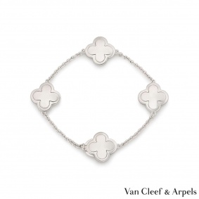 Van Cleef & Arpels White Gold Alhambra Bracelet